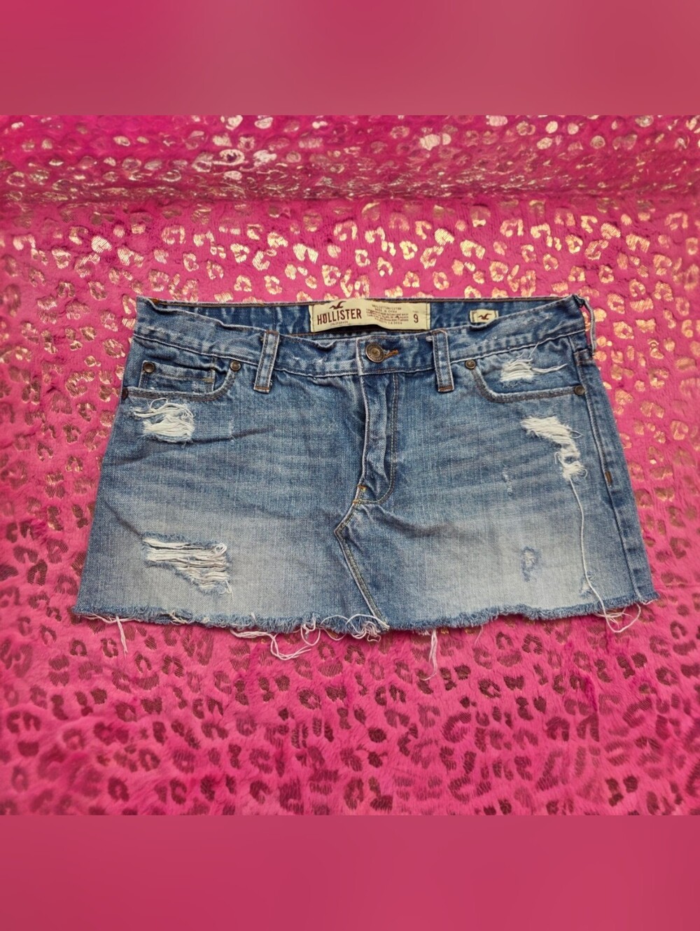 Hollister 2000s Vintahe Mini Denim Skirt Size 9